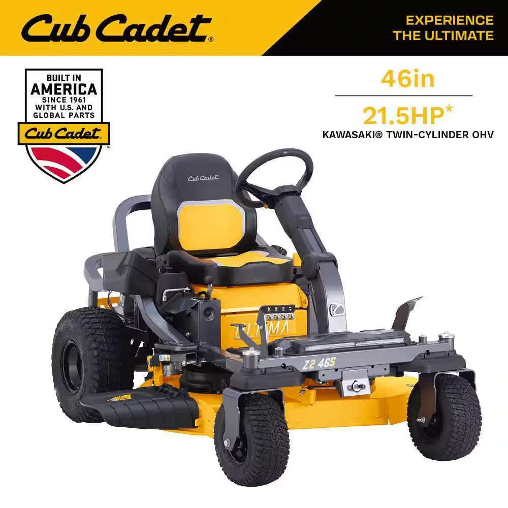 Ultima Z2 50In. Fabricated Deck 23HP V-Twin Kawasaki FR Series Engine Dual Hydro Drive Gas Zero Turn Riding Lawn Mower