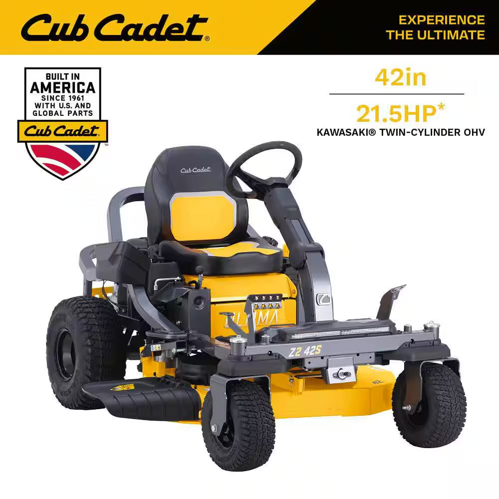 Ultima Z2 42In. Fabricated Deck 21.5HP V-Twin Kawasaki FR Series Engine Dual Hydro Drive Gas Zero Turn Riding Lawn Mower