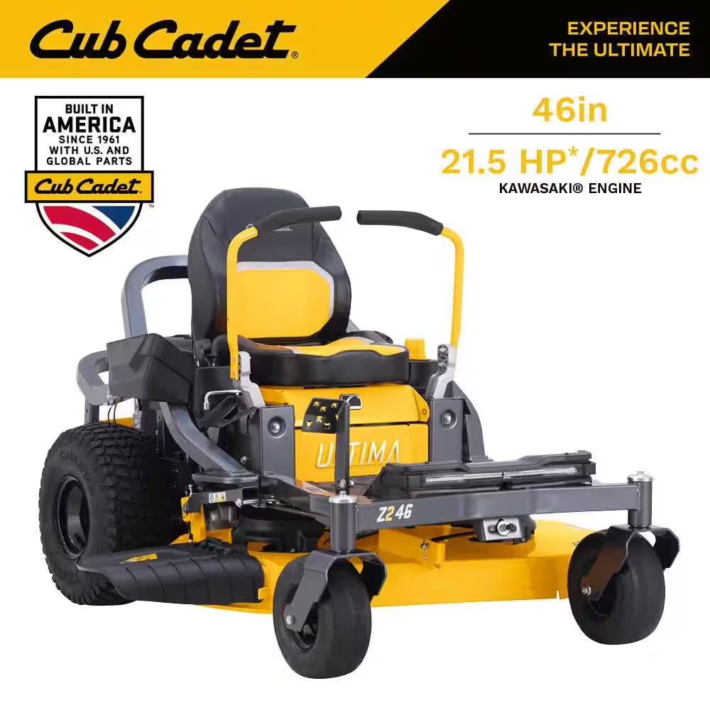 Ultima Z2 42In. Fabricated Deck 21.5HP V-Twin Kawasaki FR Series Engine Dual Hydro Drive Gas Zero Turn Riding Lawn Mower