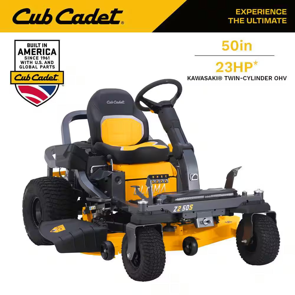 Ultima Z2 50In. Fabricated Deck 23HP V-Twin Kawasaki FR Series Engine Dual Hydro Drive Gas Zero Turn Riding Lawn Mower